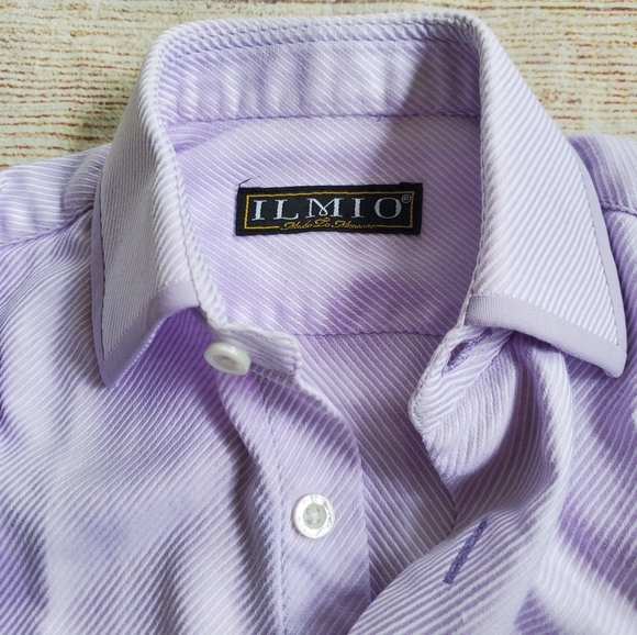 Ilmio purple textured dress shirt approx sz 8 - Picture 5 of 8